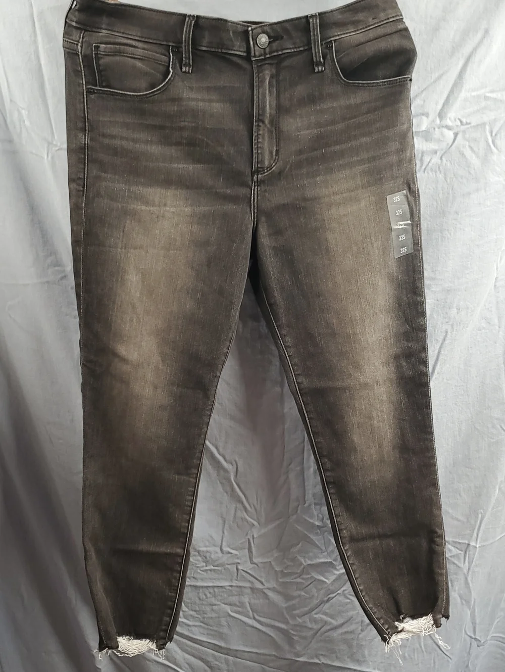 Abercrombie & Fitch Men's Washed Black Slim Straight Jeans